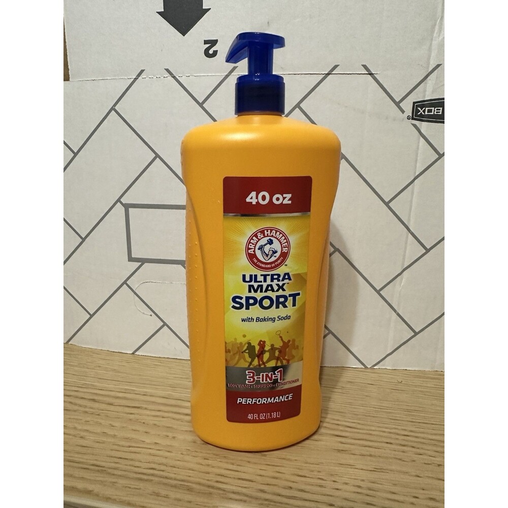 Arm & Hammer Ultra Max 3-in-1 Body Wash, Shampoo, Conditioner. 40oz PERFORMANCE